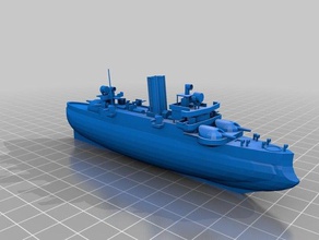 sms beowulf wip models battleship battleships german germany navy steampunk victorian ww1 wwi 3d print model - Mito3D