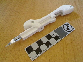 de seguridad mango bisturí herramientas la cuchilla ergonómico exacto cuchillo 3d print model - Mito3D
