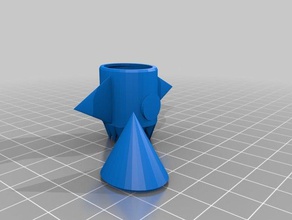 rocket pencil pot 3d printing 3d print model - Mito3D