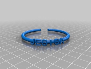 my customized text ringbraceletcrown thing jesica fashion 3d print model - Mito3D