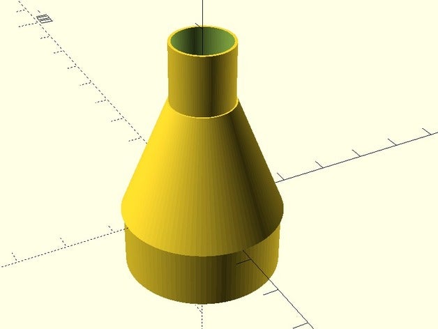 modello di razzo transizione adattatore hobby customizer estes il razzimodellismo modelli razzi openscad 3D print model - Mito3D