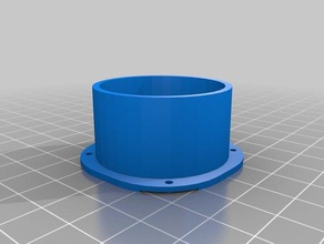2my customized tube adapter flange optional grating parametric parts 3d print model - Mito3D