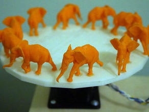 walking elephant 3d zoetrope animals animation 3d print model - Mito3D