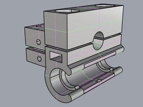 herculien xy end snap-in bearing wip 3d printer parts 3d print model - Mito3D