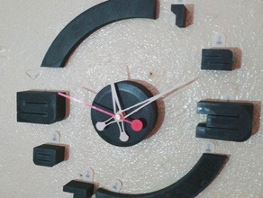 mondern wall clock decor 3d print model - Mito3D