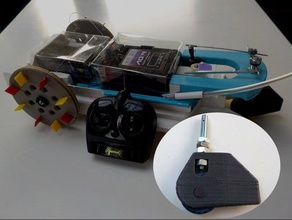 gouvernail roulant toy game accessories amphibian rudder 3d print model - Mito3D