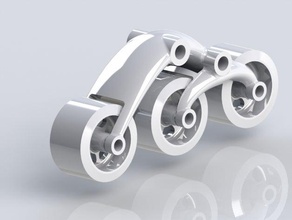 veículo de esteira bogie rodas veículos 3d print model - Mito3D