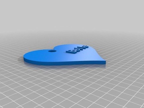 heart keychain keychains customized 3d print model - Mito3D