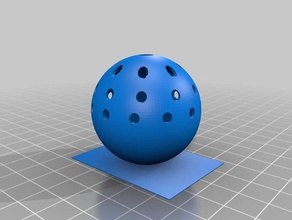 wiffle palla da golf mezza tinta sport all'aperto cippatura pratica 3d print model - Mito3D