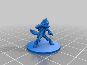 lobo amiibo 3d impressão nintendo star fox super smash bros 3d print model - Mito3D