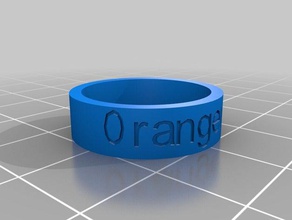 anillo naranja los anillos personalizado 3d print model - Mito3D