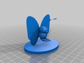 butterfree 012 3 d stampa 3d print model - Mito3D
