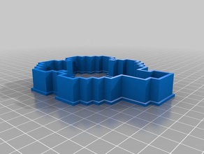 8-bit 4 de la hoja trébol cortador galletas cocina comedor 3d print model - Mito3D