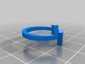 2l anillo cuadrado la joyería letras 3d print model - Mito3D