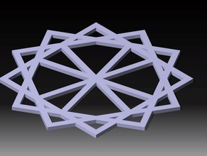 geometrische coaster decor drankje drinken geometrie houder 3d print model - Mito3D
