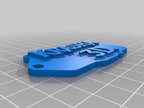 my customized multiline tag keychain krasha organization 3d print model - Mito3D