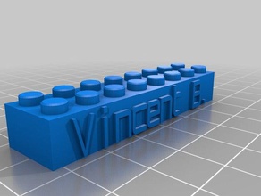 lego block vincent costruzione i giocattoli personalizzato 3d print model - Mito3D