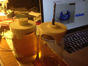 mason giro mão as ferramentas adaptador a apicultura abelhas canning broca jar frasco de vidro mistura 3d print model - Mito3D