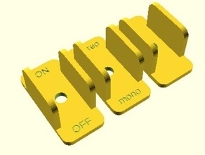 seguro del interruptor la electrónica openscad de alimentación palanca 3d print model - Mito3D