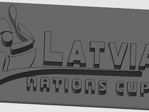 tag letland isbo nations cup 2015 de borden logo ' s 3d print model - Mito3D