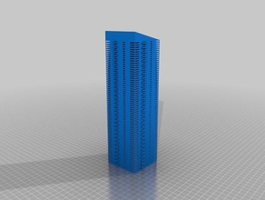 skyscraper 3d printing apartment balcony block building elevator flat floor high home house huge massive shelter skyline stairs tall tower 3d print model - Mito3D