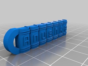 my awesome 3-d printed keychain keychains customized 3d print model - Mito3D