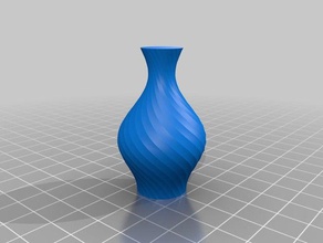 eenvoudige vaas gesponnen facetten huishouden arrangement fleur bloem urn 3d print model - Mito3D