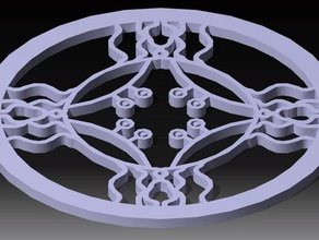 flying spaghetti monster quad coaster arredamento bevanda a proposito fsm 3d print model - Mito3D