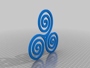 spiral trio art 3d print model - Mito3D