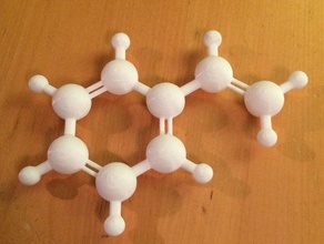 molecola di stirene biologia 3d print model - Mito3D