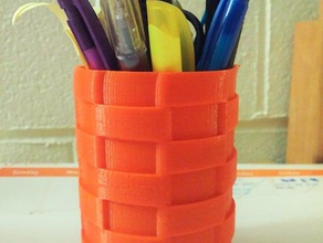 porte-crayon panier de pique-nique la conception organisation 3d print model - Mito3D