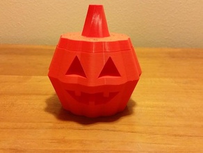 baja poli de calabaza decoración halloween feliz max octubre 3d print model - Mito3D