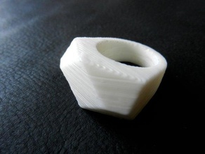 polygonal shaped ring rings 3d print model - Mito3D