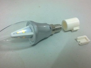 e14 light bulb base replacement parts 3d print model - Mito3D