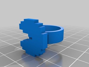 mijn maat pixel art ring ontwerp uw eigen ringen 3d print model - Mito3D