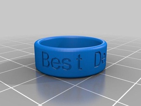 my customized ring round edge best defense rings 3d print model - Mito3D