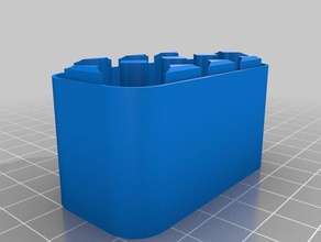 aa pil kutusu 4x boş etiket alt kaplar özelleştirilmiş 3d print model - Mito3D