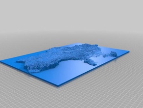 ukraine topography learning geography 3d print model - Mito3D