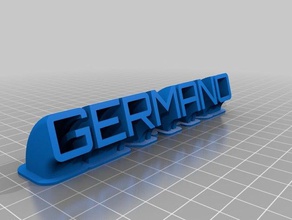 placa germano office customized 3d print model - Mito3D