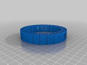 mafalda flexibele naam armband armbanden maat 3d print model - Mito3D