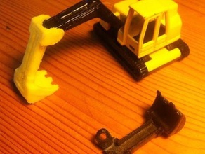 replacement shovel digger siku 0801 mechanical toys part 3d print model - Mito3D