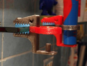 etc dragon-with-teeth edition bathroom clamp created freecad shelf toothbrush holder 3d print model - Mito3D