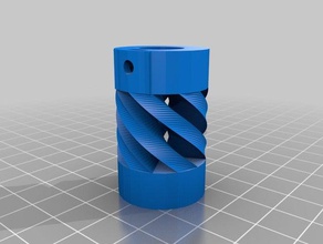 my customized flexible coupling parametric 512 mm 3d printer parts 3d print model - Mito3D