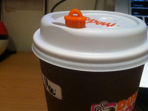 dunkin donuts latte deksel spill-saver gadgets koffie macchiato 3d print model - Mito3D