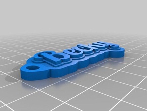 becky keychain organization customized 3d print model - Mito3D