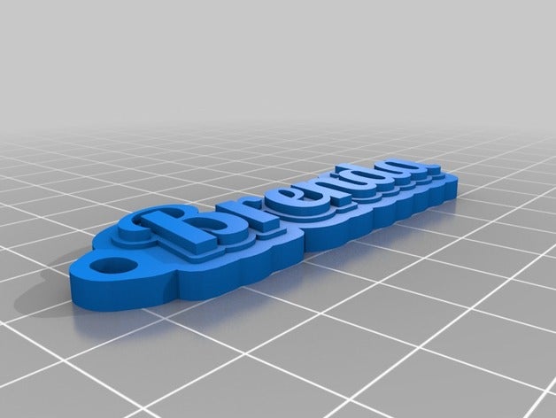 brenda keychain organization customized 3D print model - Mito3D