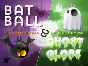 batball ghostglobe decor bauble container decoration halloween holiday 3d print model - Mito3D