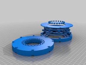 creux modulaire système d'engrenages planétaire 3d de l'impression expérimentale mécanique non testé 3d print model - Mito3D