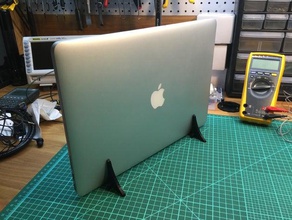 macbook pro support vertical ordinateur 3d print model - Mito3D