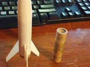 model rocket 18mm hobby estes rockets 3d print model - Mito3D